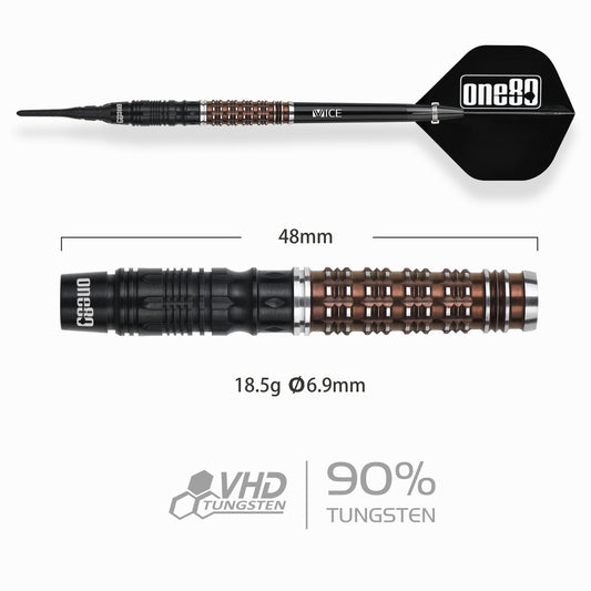 ONE80 Desmond Chin Signature Dart V2 Softtip 18,5g Black