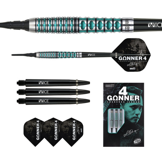 One80 GUNNER 4 Softtip 18g - Black&Jade