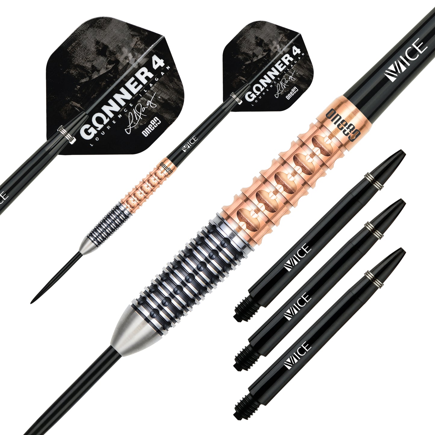 One80 GUNNER 4 Steeltip Black&Rosegold