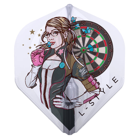 L -Style Flights - Fallon Sherrock V4 L1EZ - Clear White