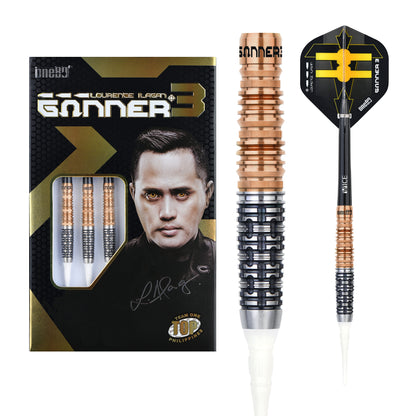 ONE80 Gunner III Softtip 20g  Black/Rose Gold