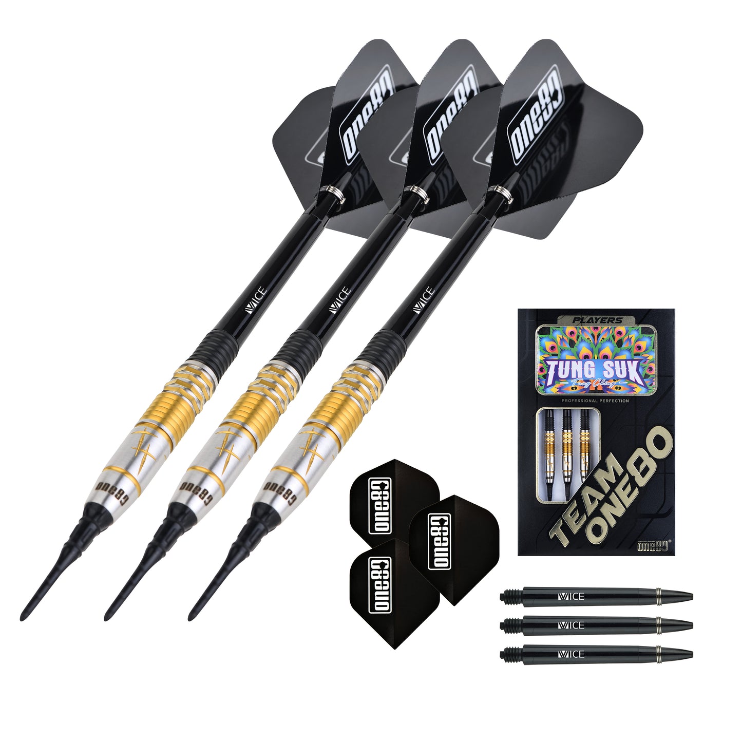 ONE80 Tung Suk Softtip 21g (Black/Gold)
