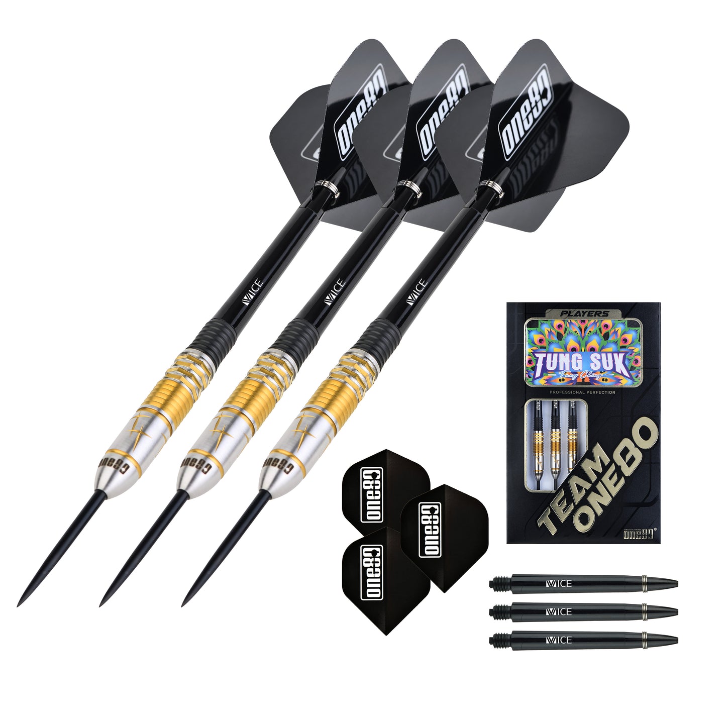 ONE80 Tung Suk Steeltip 23g (Black/Gold)