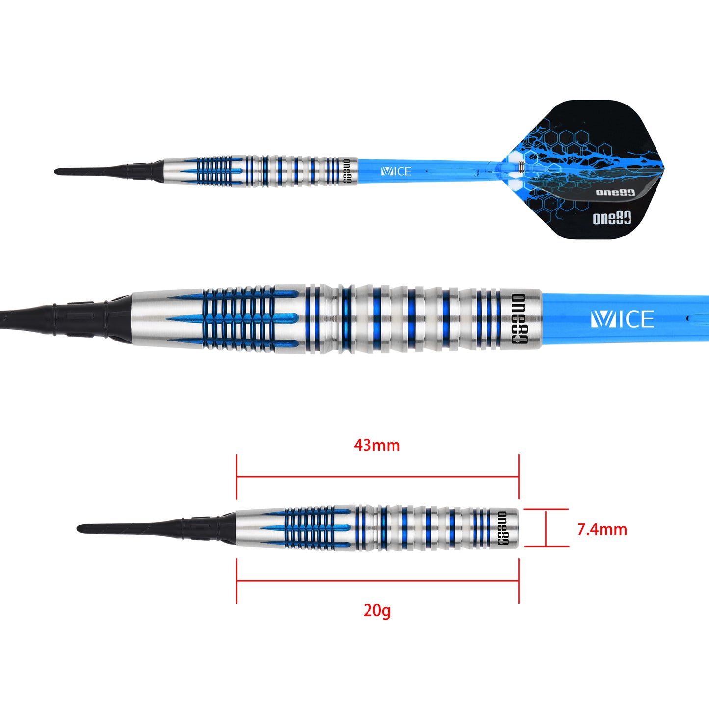 Ed Chambers V2 Softtip 20g Blue