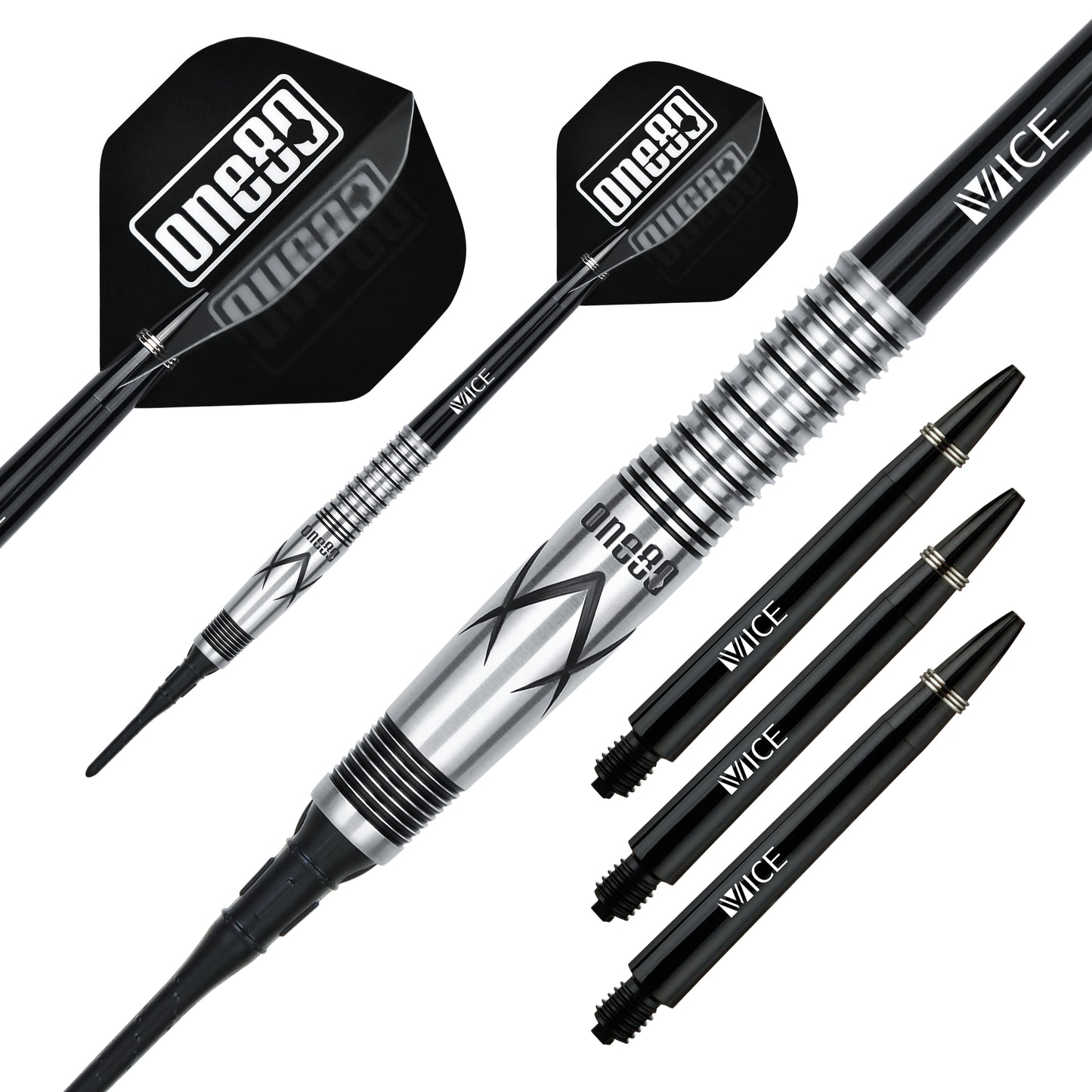 One80 Kaori Miura Signature Dart Black Softtip 20g