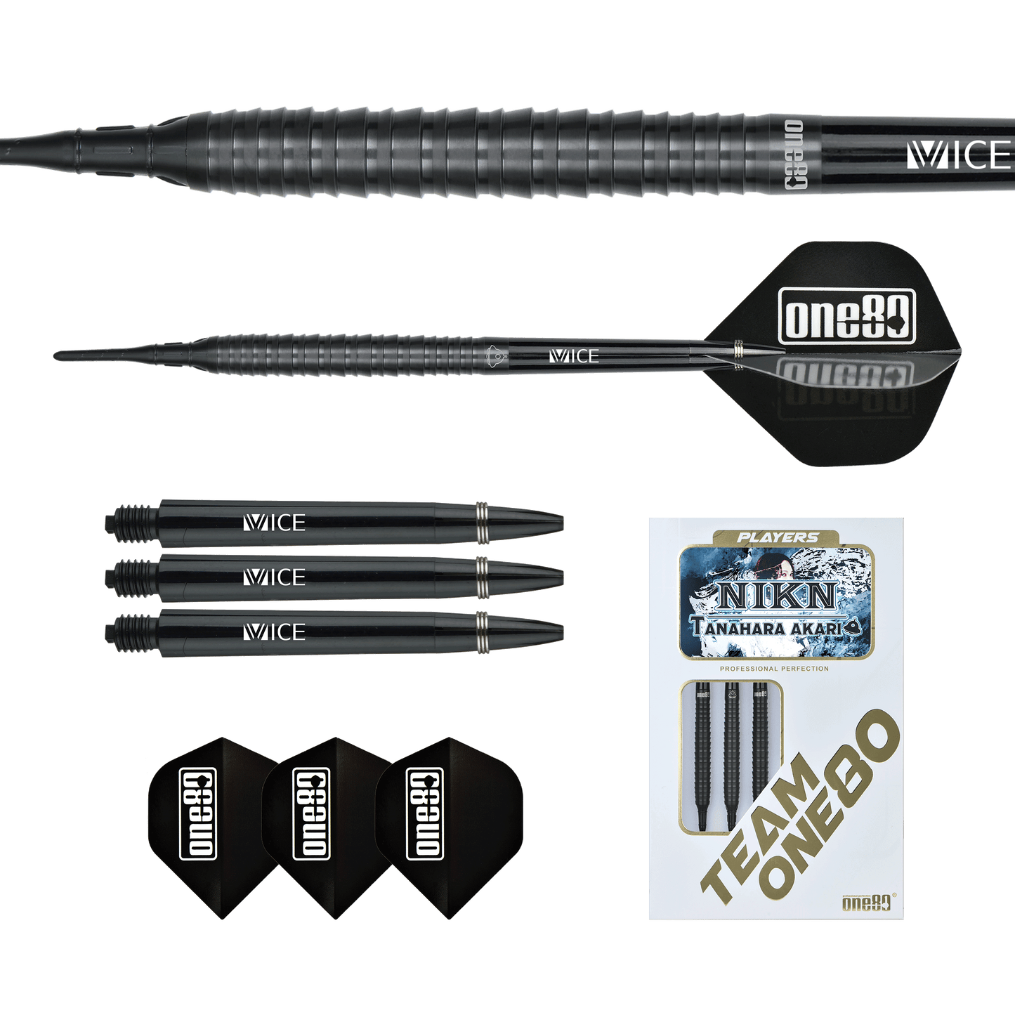 ONE80 Akari Tanahara Signature Softtip Black 17.5g