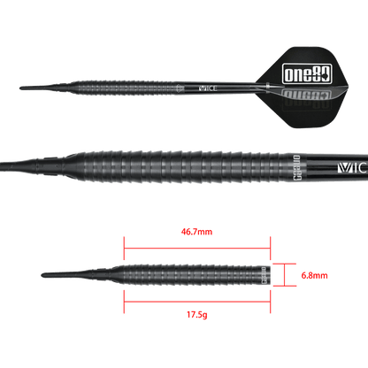 ONE80 Akari Tanahara Signature Softtip Black 17.5g