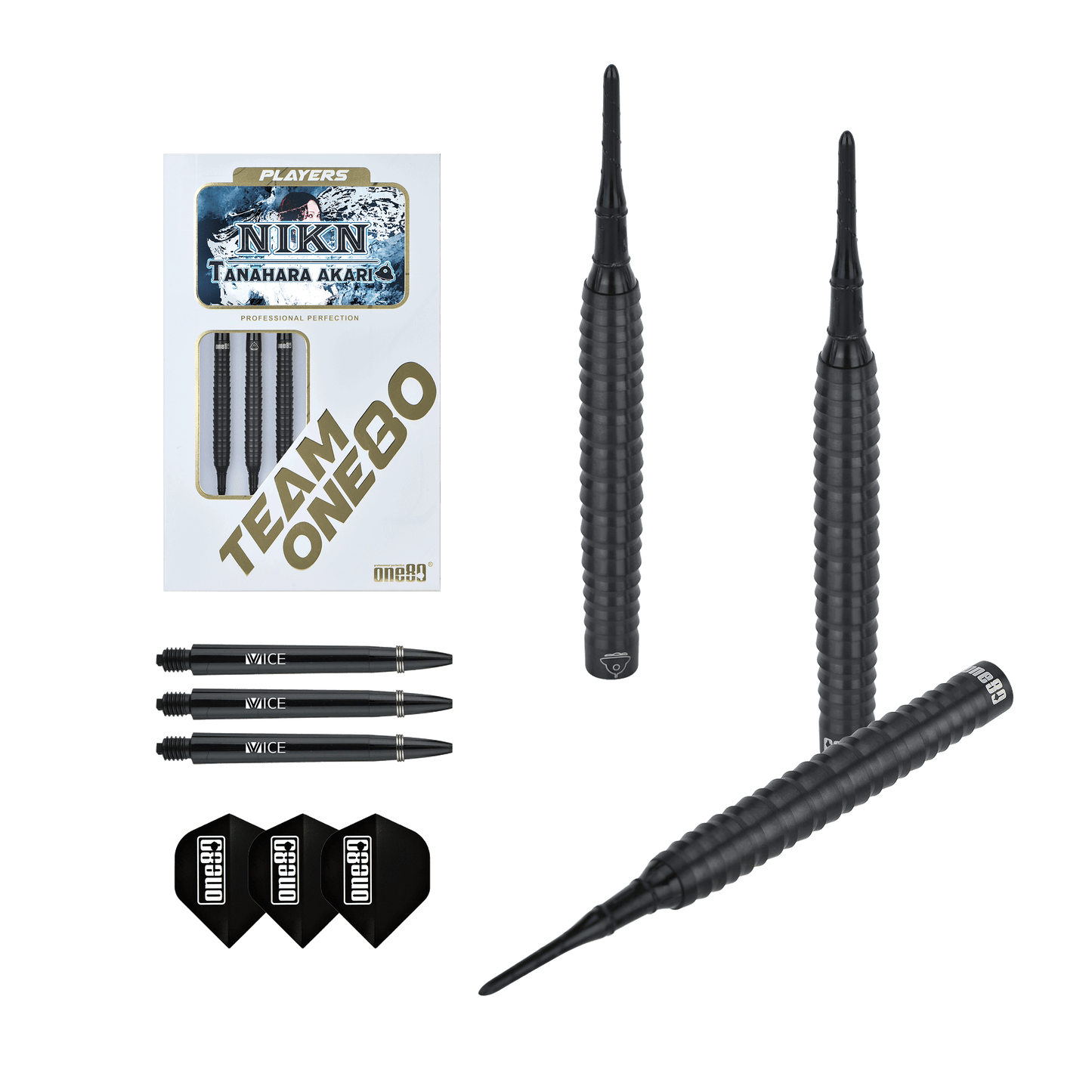 ONE80 Akari Tanahara Signature Softtip Black 17.5g