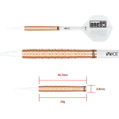 ONE80 Akari Tanahara Signature Softip Rose Gold 20g
