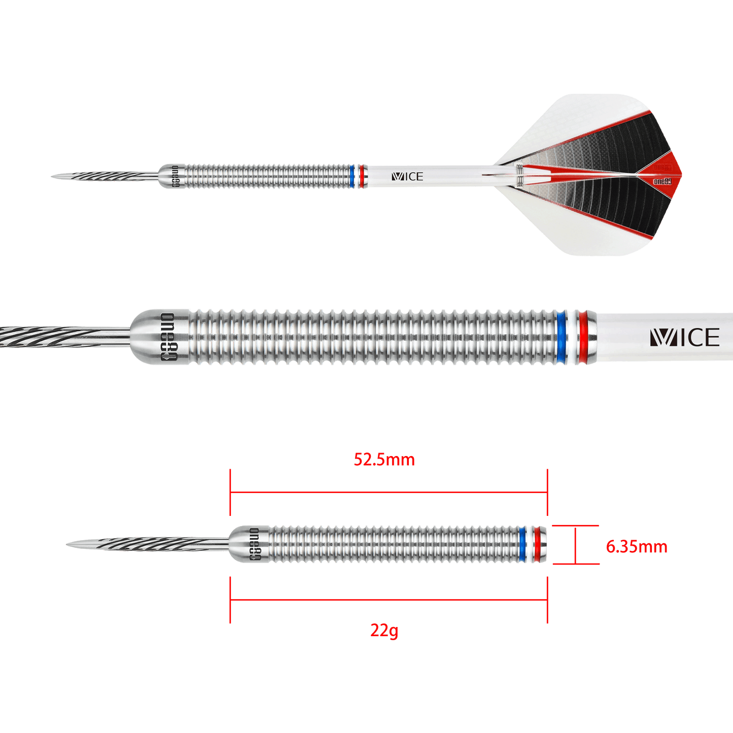 ONE80 Franck Guillermont Signature Dart II Steeltip 22g