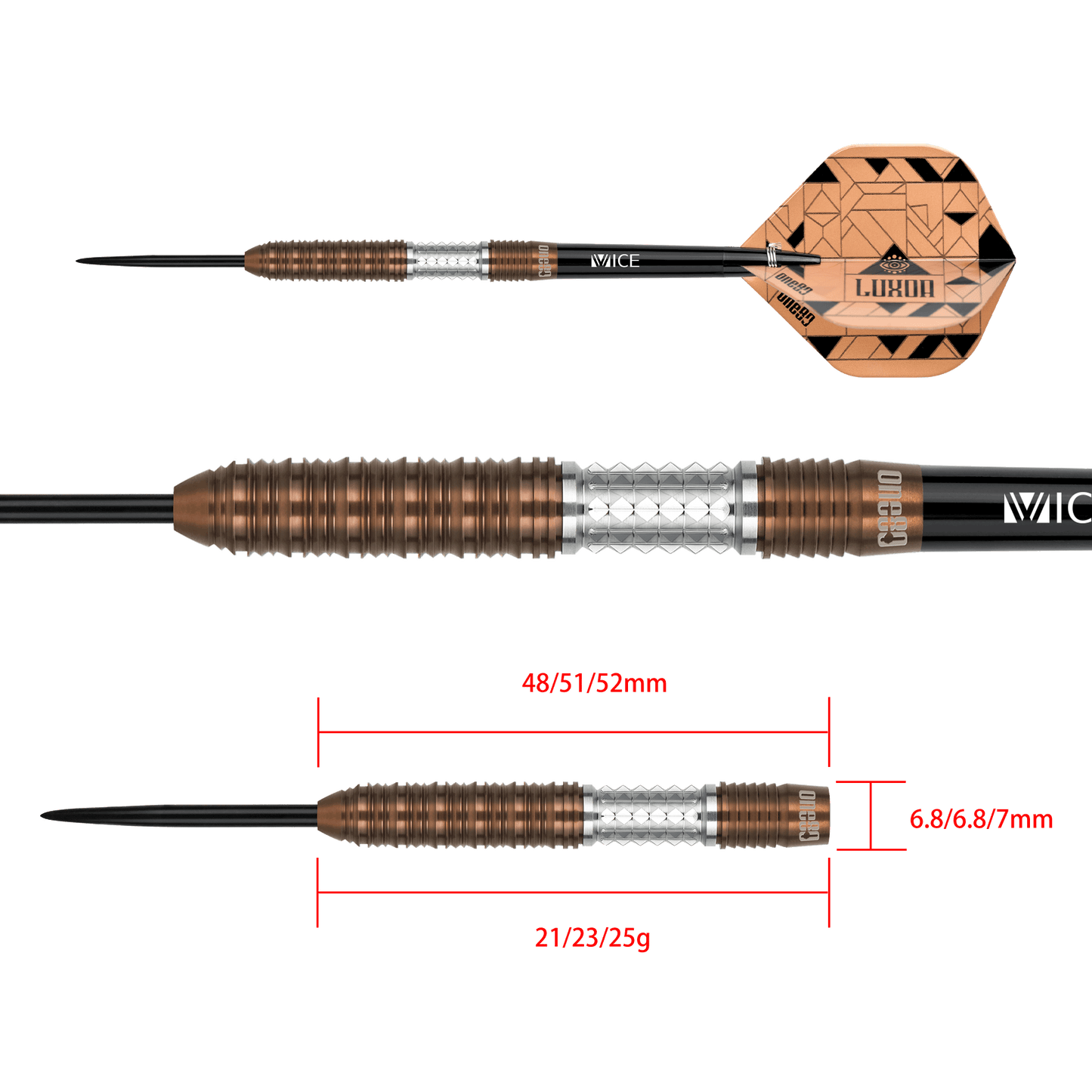 ONE80 Luxor Zeta Steeltip