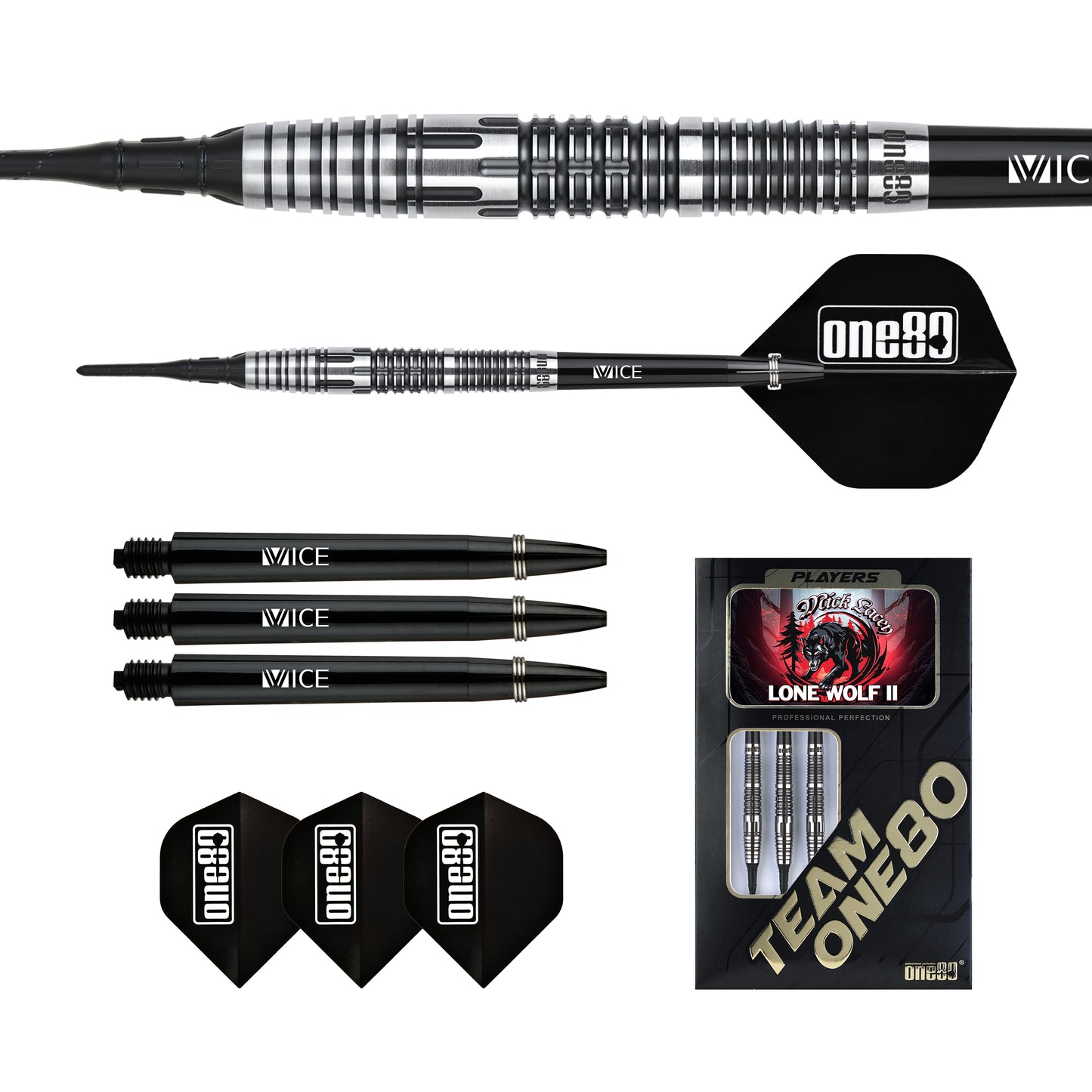 One80 Mick Lacey Signature Dart V2 Softtip 19g