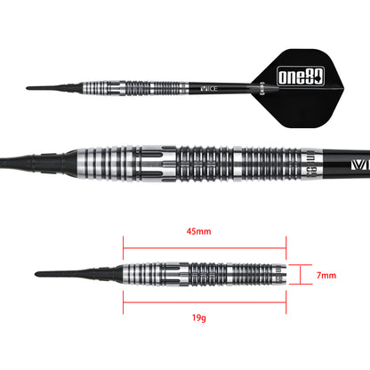 One80 Mick Lacey Signature Dart V2 Softtip 19g