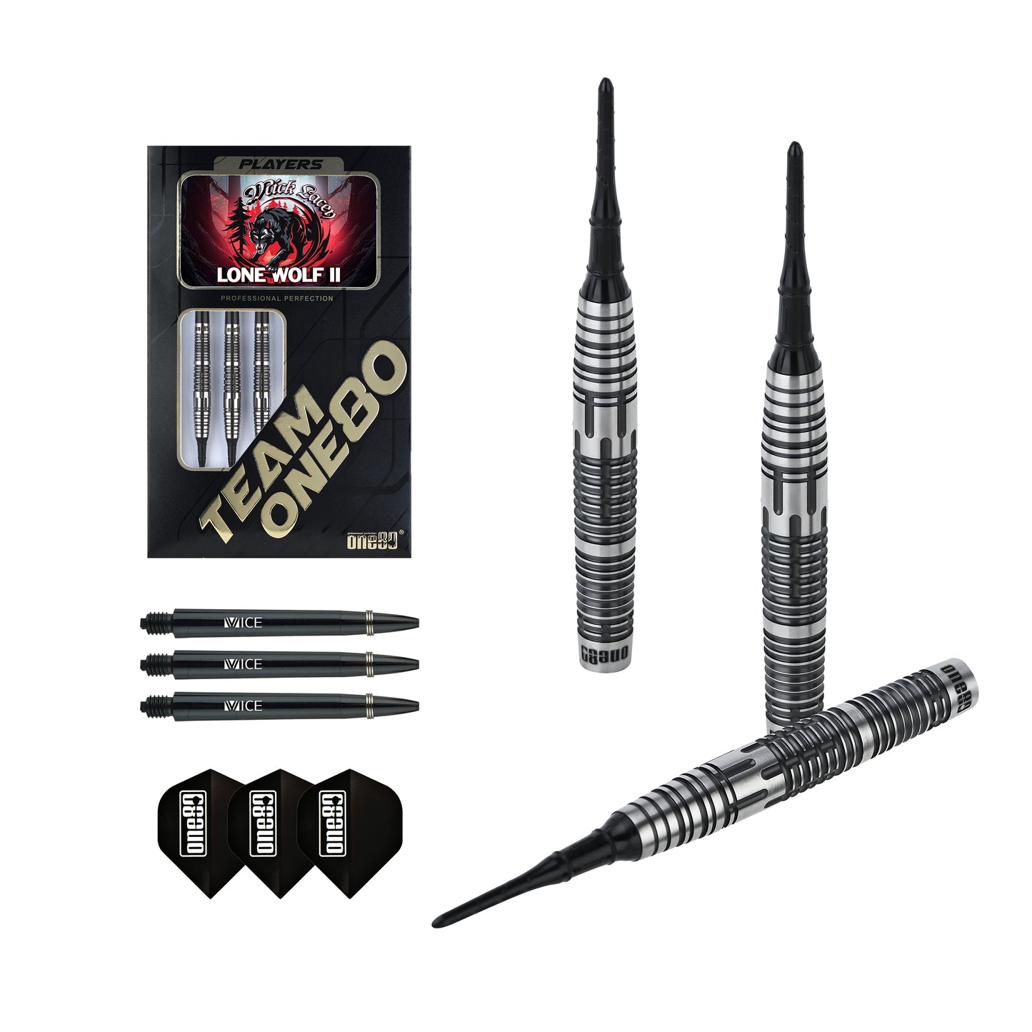 One80 Mick Lacey Signature Dart V2 Softtip 19g