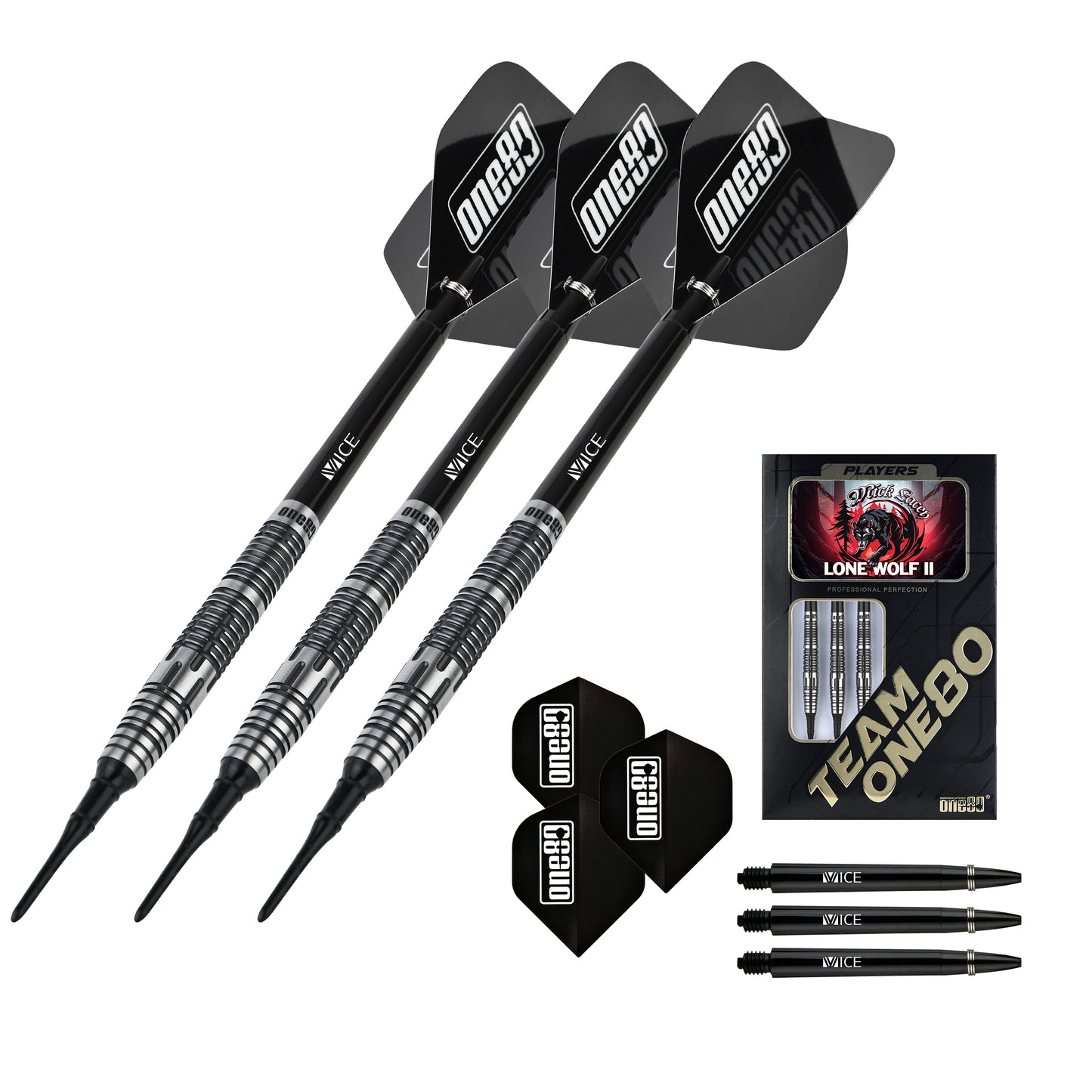 One80 Mick Lacey Signature Dart V2 Softtip 19g