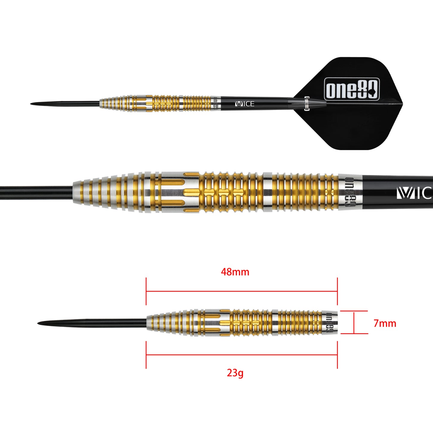 One80 Mick Lacey Signature Dart V2 Steeltip 23g