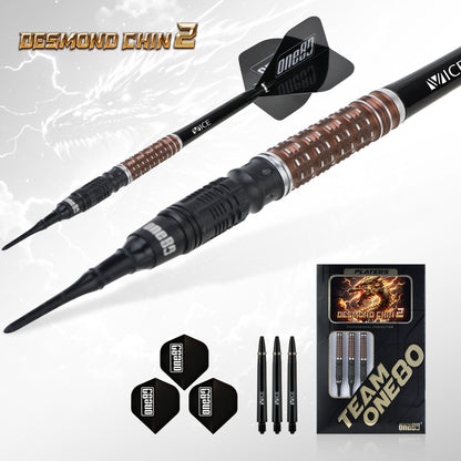 ONE80 Desmond Chin Signature Dart V2 Softtip 18,5g Black
