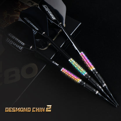 ONE80 Desmond Chin Signature Dart V2 Softtip 20g Black/Rainbow