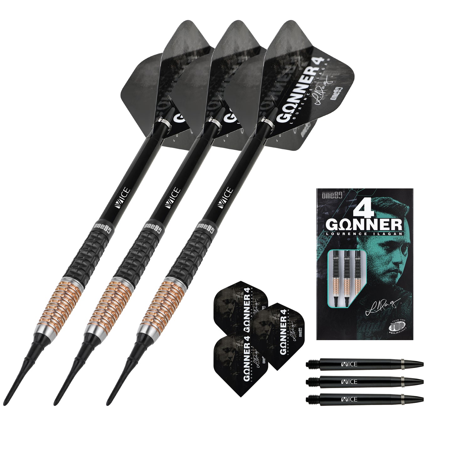 One80 GUNNER 4 Softip 20.5g - Black&Rosegold