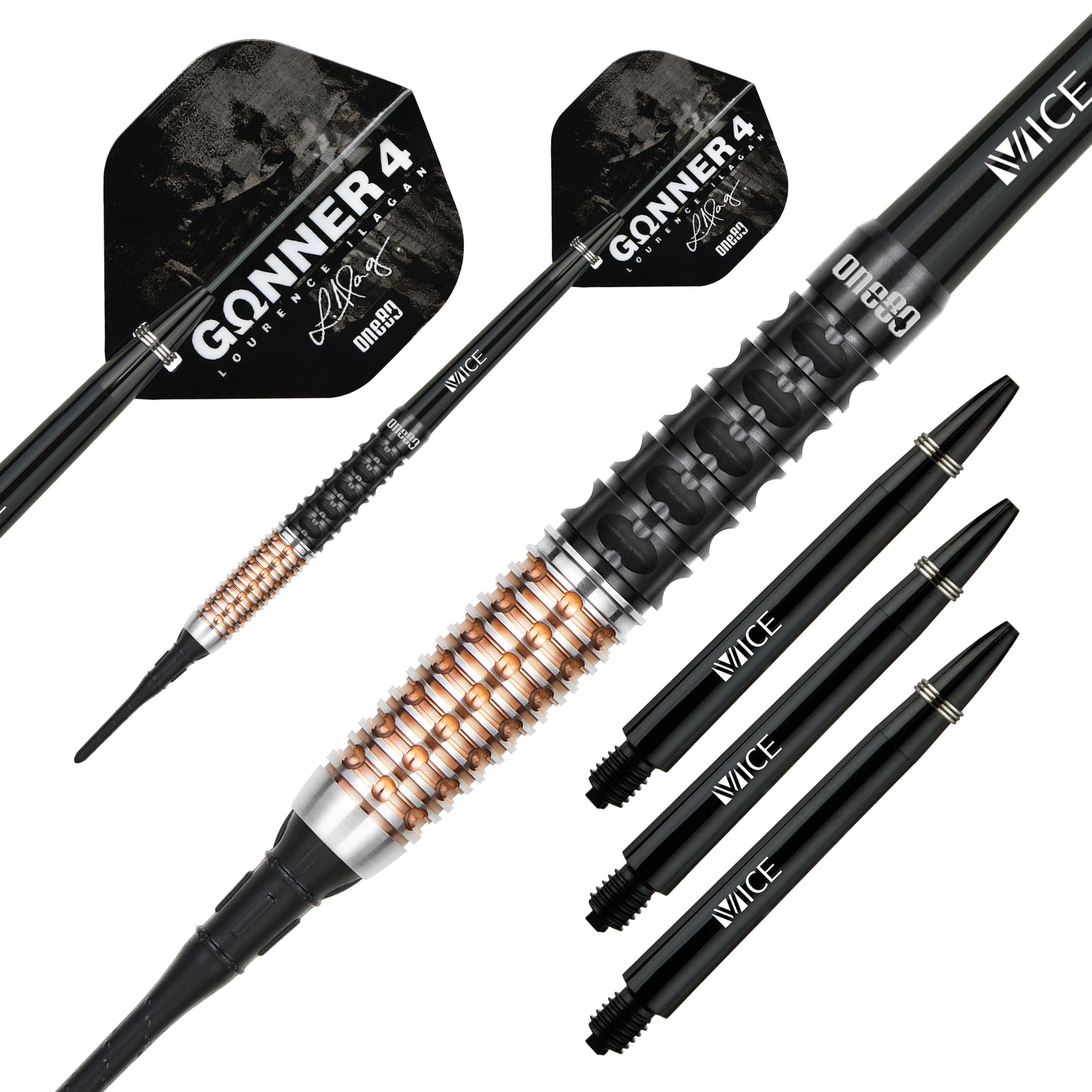 One80 GUNNER 4 Softip 20.5g - Black&Rosegold