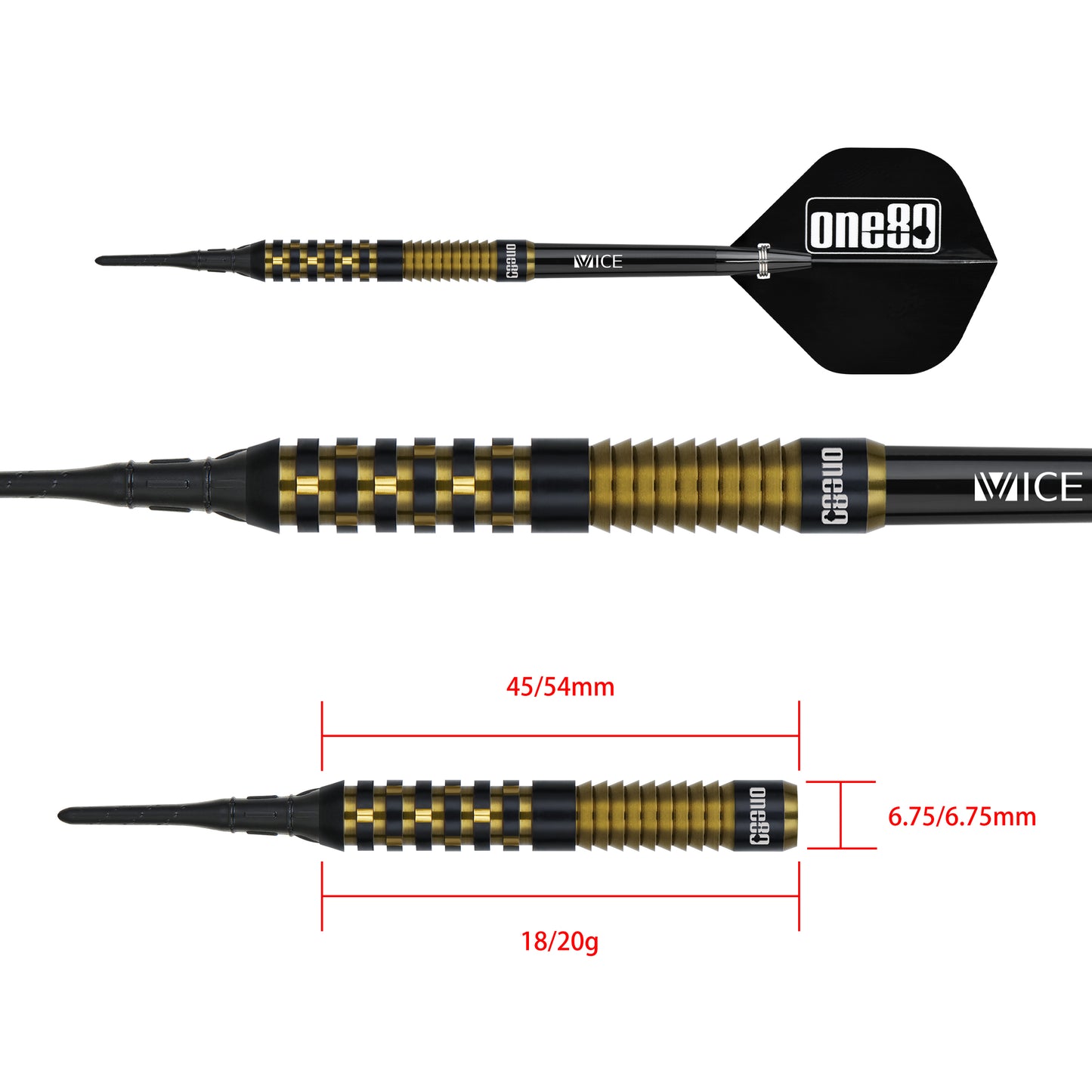 One80 Jeff Springer Signature Dart Softtip