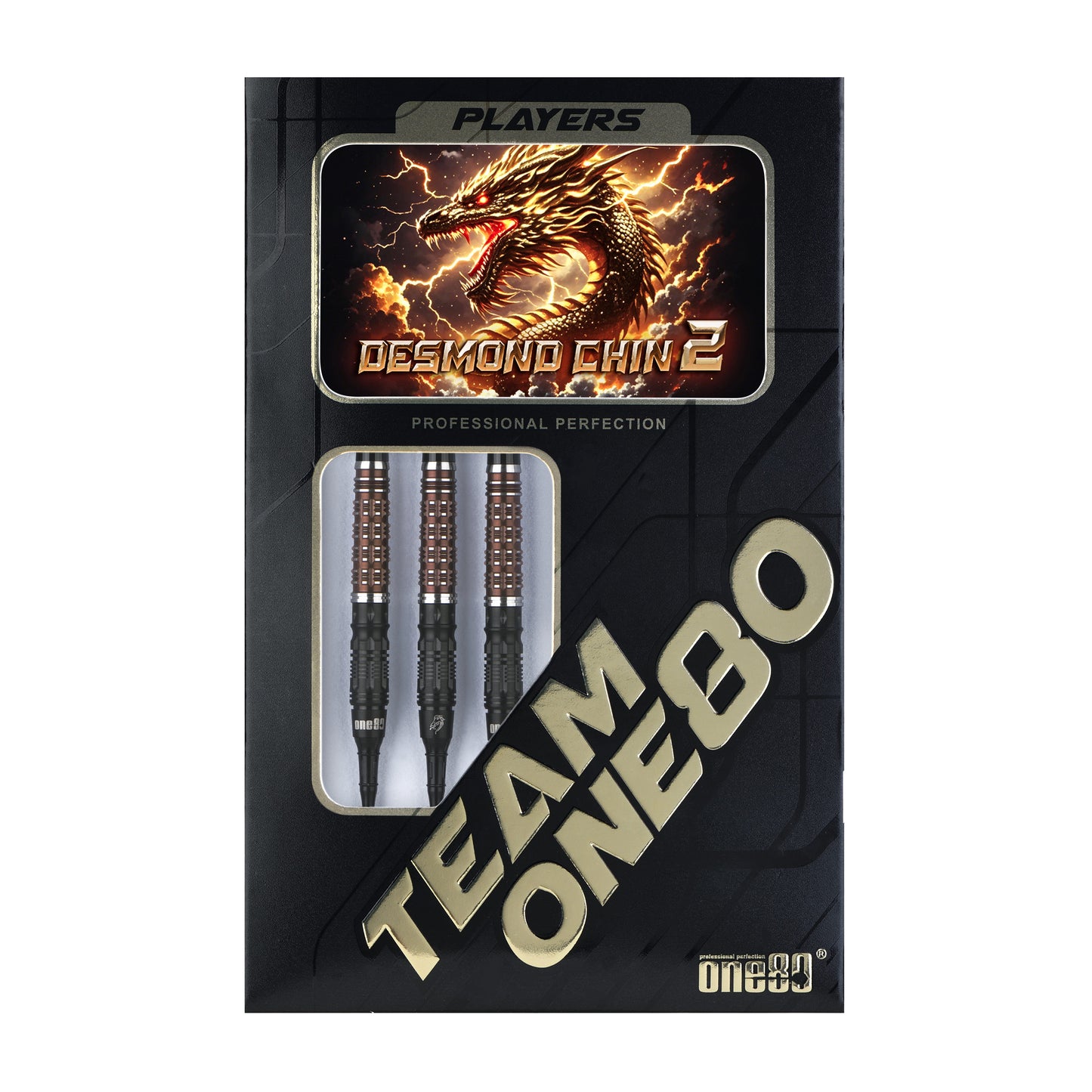 ONE80 Desmond Chin Signature Dart V2 Softtip 18,5g Black