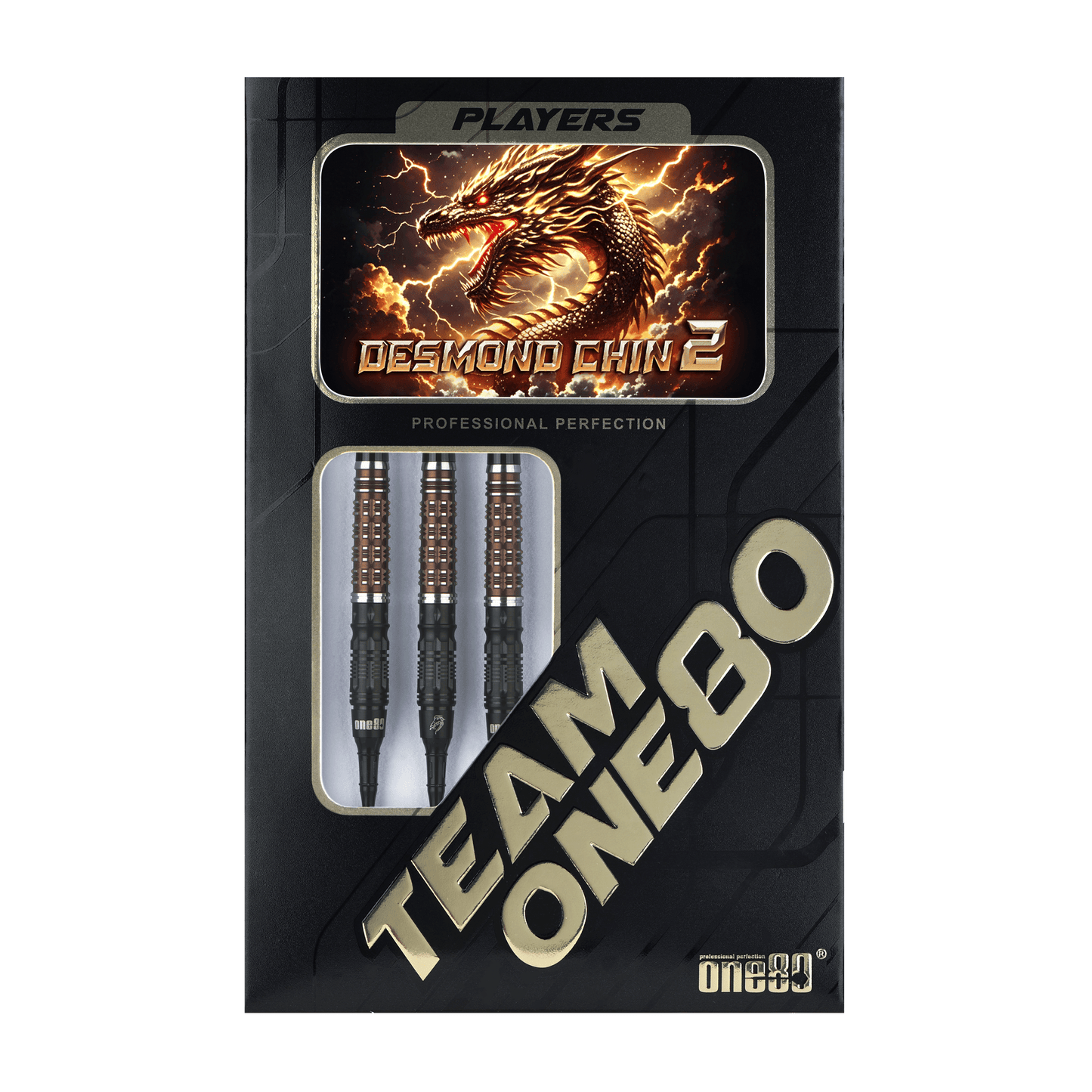 ONE80 Desmond Chin Signature Dart V2 Softtip 18,5g Black