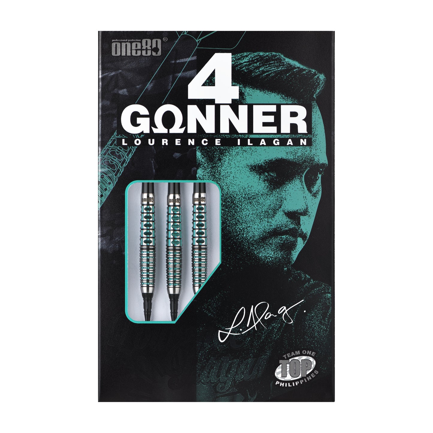 One80 GUNNER 4 Softtip 18g - Black&Jade