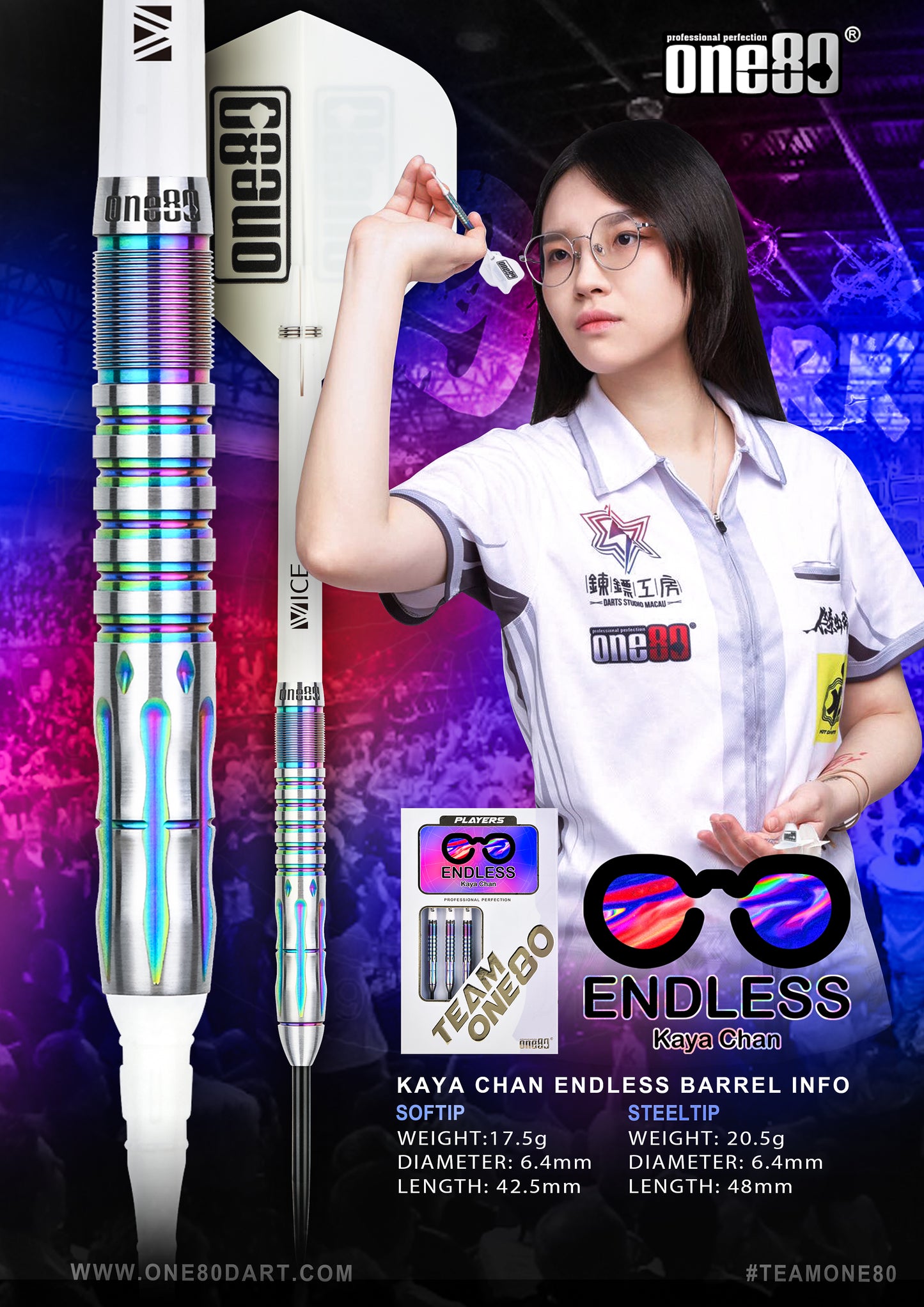 ONE80 Kaya Chan 20,5g Steeltip