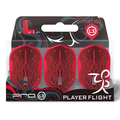 L -Style Signature Flights  Lisa Ashton L3PRO v3 Red