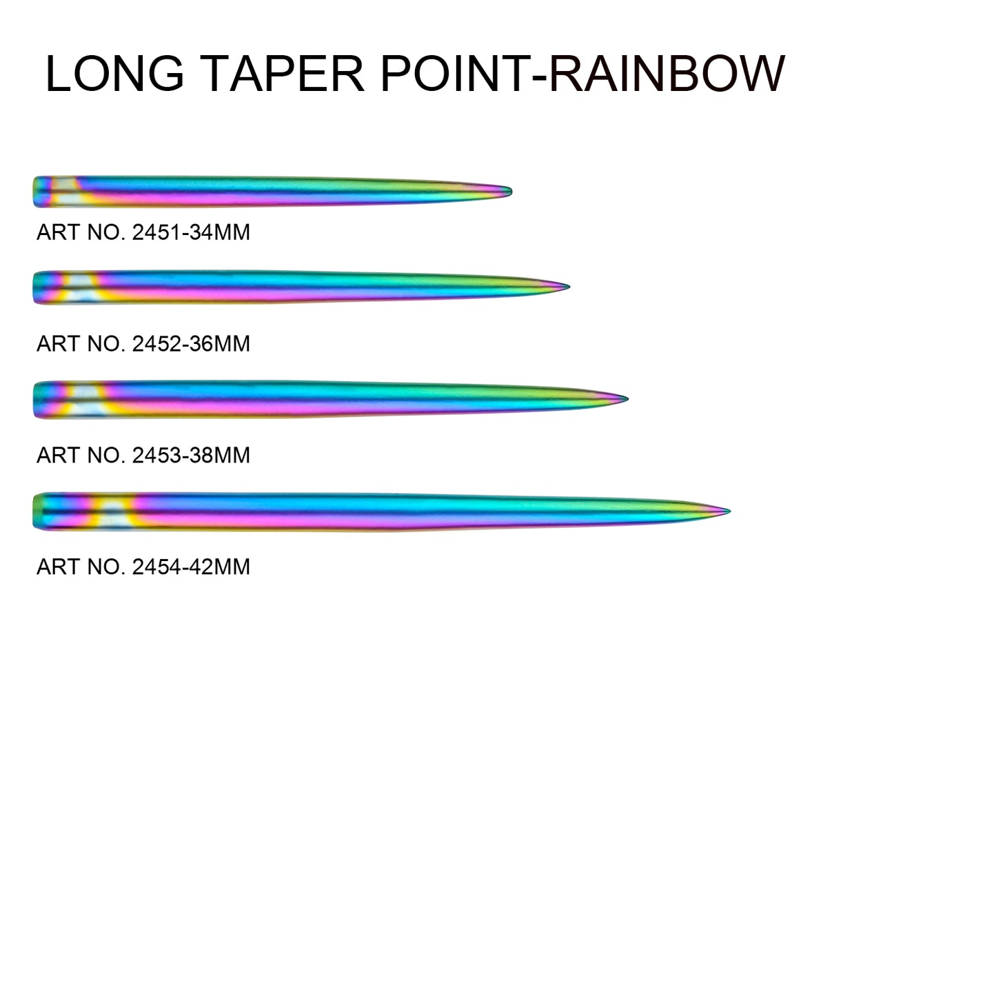 One80 Long Taper Point - Rainbow