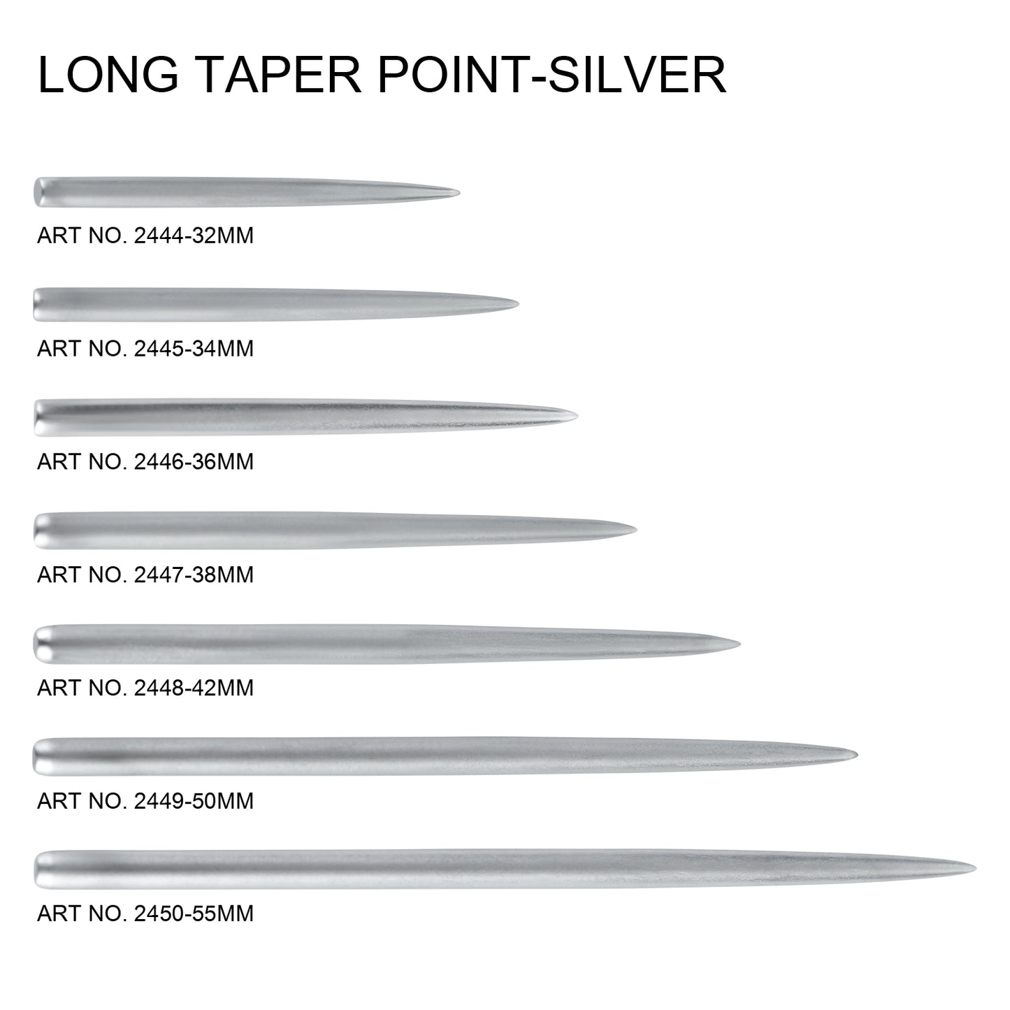 One80 Long Taper Point - Silber