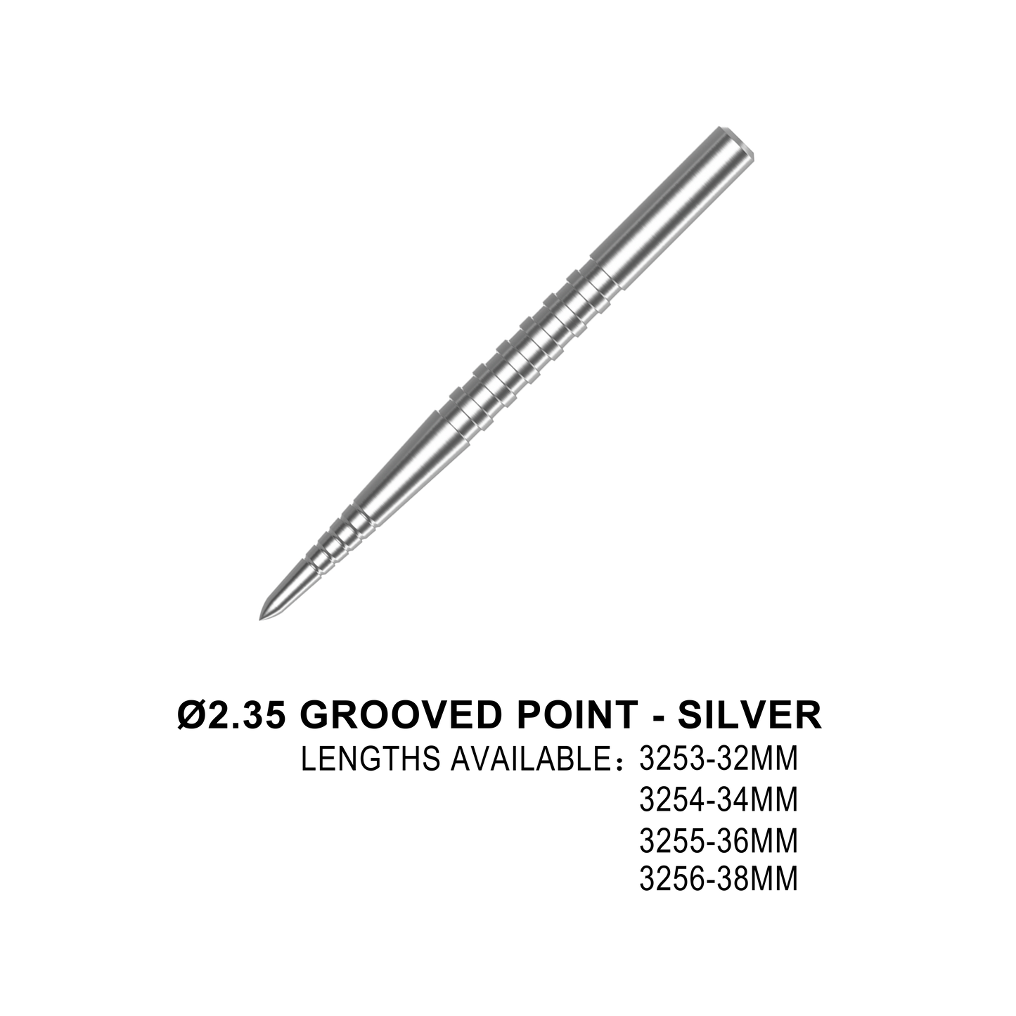 ONE80 Wechselspitzen 2,35mm Grooved Silber