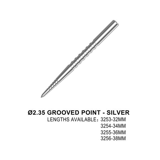 ONE80 Wechselspitzen 2,35mm Grooved Silber