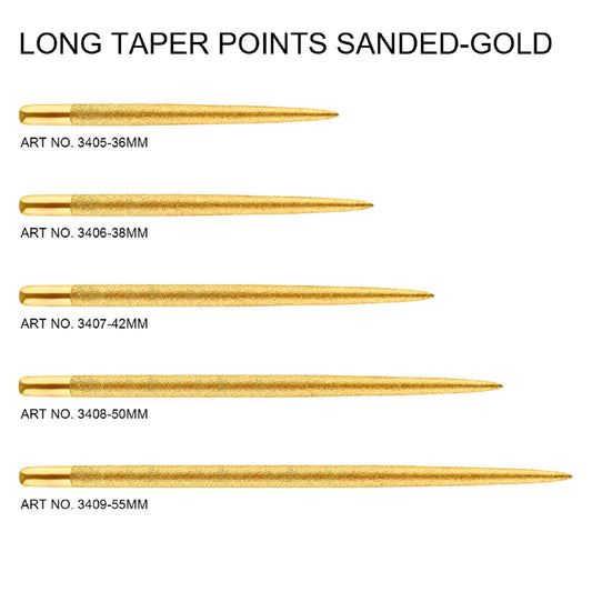 One80 Long Taper Points(Sand Coated)-Gold