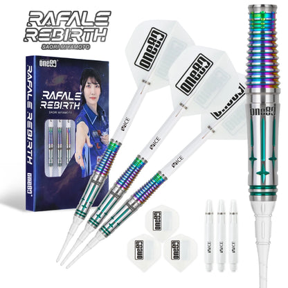 One80 Saori V3 Signature Dart Softip 19g, Rainbow