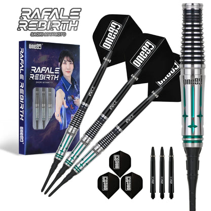 One80 Saori V3 Signature Dart Softtip 21g,Black Emerald