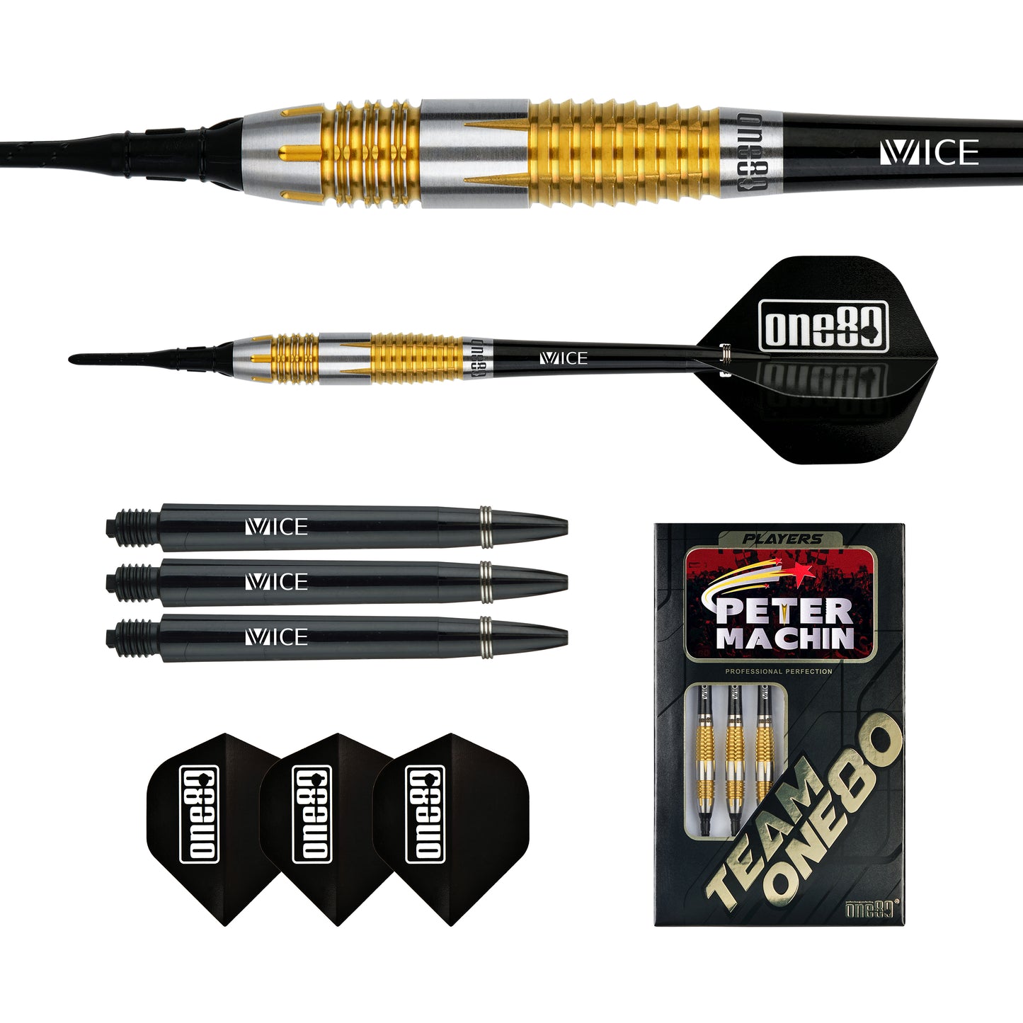 ONE80 Peter Machin Signature Dart V2 Softip 18g