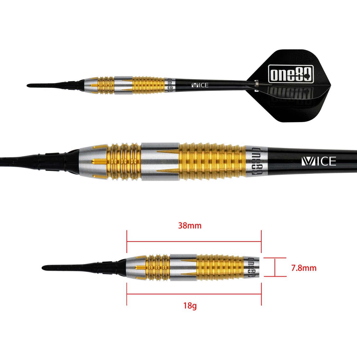ONE80 Peter Machin Signature Dart V2 Softip 18g