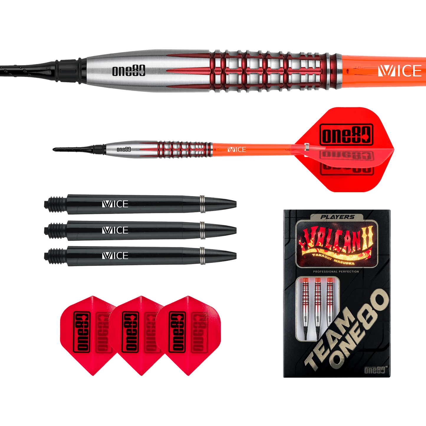 One80 Takashi Masuoka V2 Signature Darts Softtip 18g